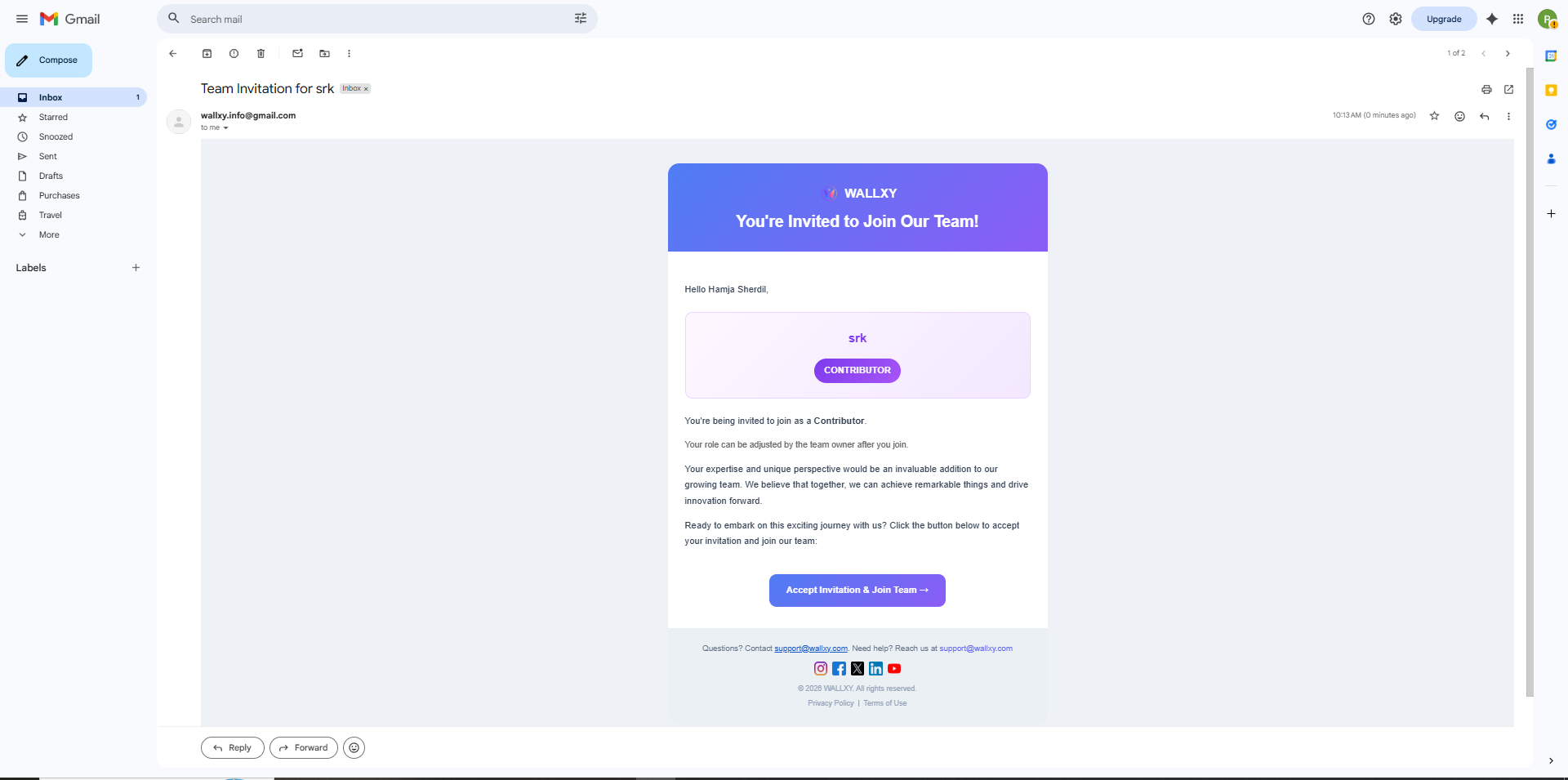 Invite Link Landing Page